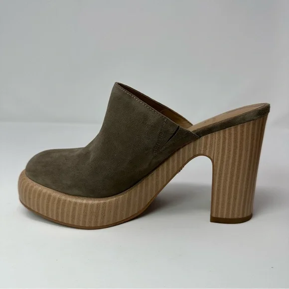 Sam Edelman Shiloh Suede Mule Heel, Olive Suede, Size 6.5 - Picture 11 of 12